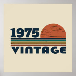 5パーソナライズされたヴィンテージ50歳の誕生日パーティー ポスター