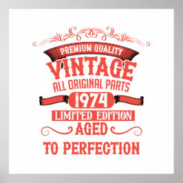 5パーソナライズされたヴィンテージ50歳の誕生日パーティー ポスター