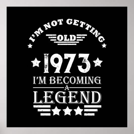 5パーソナライズされたヴィンテージ50歳の誕生日パーティー ポスター (正面)