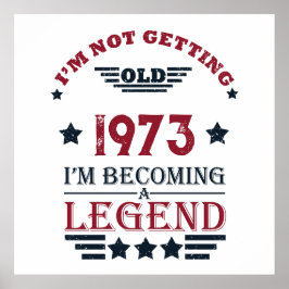 5パーソナライズされたヴィンテージ50歳の誕生日パーティー ポスター