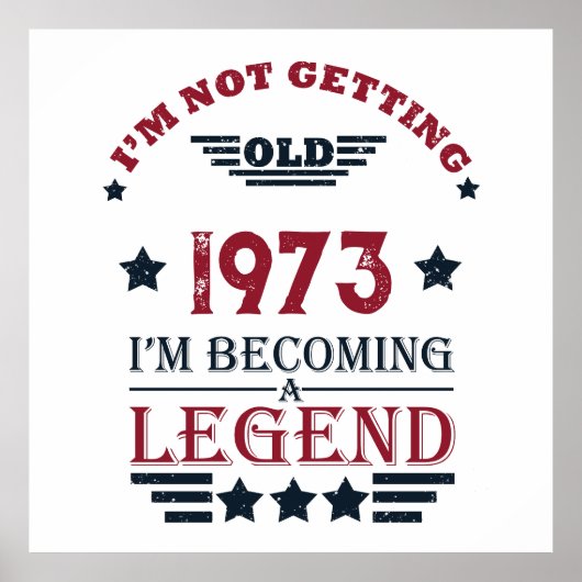 5パーソナライズされたヴィンテージ50歳の誕生日パーティー ポスター (正面)