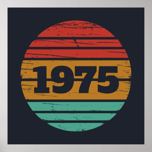 5パーソナライズされたヴィンテージ50歳の誕生日パーティー ポスター (正面)