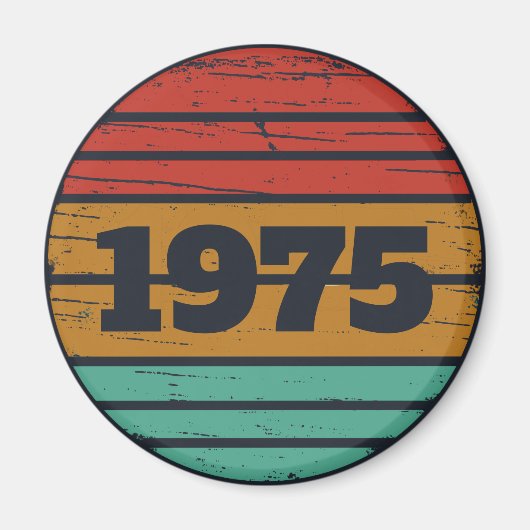 5パーソナライズされたヴィンテージ50歳の誕生日パーティー マグネット (正面)