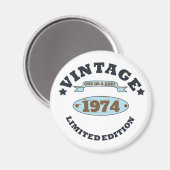 5パーソナライズされたヴィンテージ50歳の誕生日パーティー マグネット (正面/裏面)