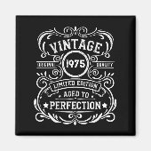 5パーソナライズされたヴィンテージ50歳の誕生日パーティー マグネット (正面)