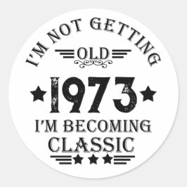 5パーソナライズされたヴィンテージ50歳の誕生日パーティー ラウンドシール