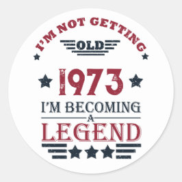 5パーソナライズされたヴィンテージ50歳の誕生日パーティー ラウンドシール