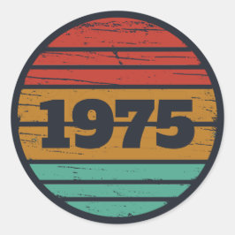 5パーソナライズされたヴィンテージ50歳の誕生日パーティー ラウンドシール