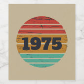 5パーソナライズされたヴィンテージ50歳の誕生日パーティー ワインラベル (シングルラベル)