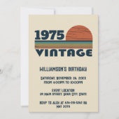 5パーソナライズされたヴィンテージ50歳の誕生日パーティー 招待状 (正面)