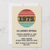 5パーソナライズされたヴィンテージ50歳の誕生日パーティー 招待状 (正面)