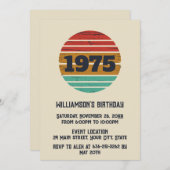 5パーソナライズされたヴィンテージ50歳の誕生日パーティー 招待状 (正面/裏面)