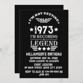 5パーソナライズされたヴィンテージ50歳の誕生日パーティー 招待状 (正面/裏面)