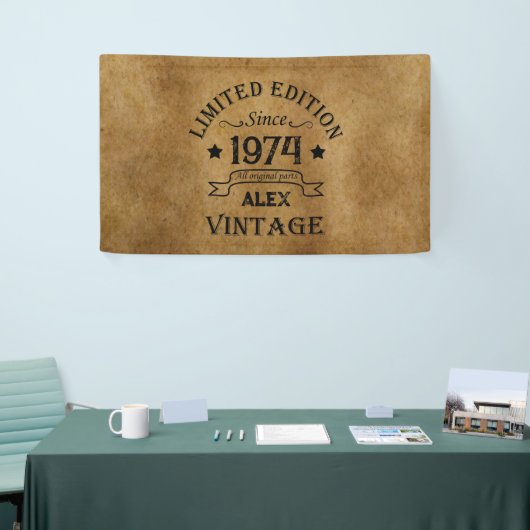 5パーソナライズされたヴィンテージ50歳の誕生日パーティー 横断幕 (トレードショー)