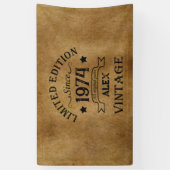 5パーソナライズされたヴィンテージ50歳の誕生日パーティー 横断幕 (縦)