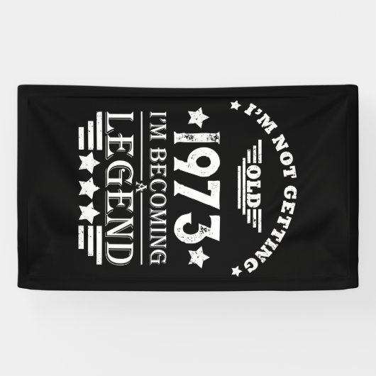 5パーソナライズされたヴィンテージ50歳の誕生日パーティー 横断幕 (横)