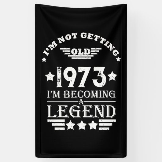 5パーソナライズされたヴィンテージ50歳の誕生日パーティー 横断幕 (縦)