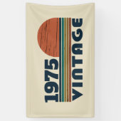 5パーソナライズされたヴィンテージ50歳の誕生日パーティー 横断幕 (縦)