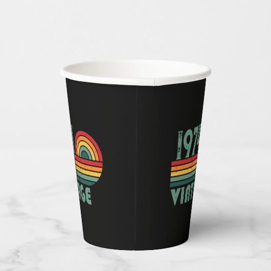 5パーソナライズされたヴィンテージ50歳の誕生日パーティー 紙コップ (右)