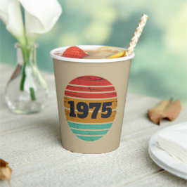 5パーソナライズされたヴィンテージ50歳の誕生日パーティー 紙コップ