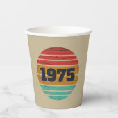 5パーソナライズされたヴィンテージ50歳の誕生日パーティー 紙コップ (正面)