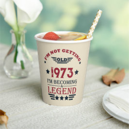 5パーソナライズされたヴィンテージ50歳の誕生日パーティー 紙コップ