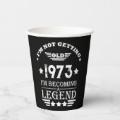 5パーソナライズされたヴィンテージ50歳の誕生日パーティー 紙コップ (正面)