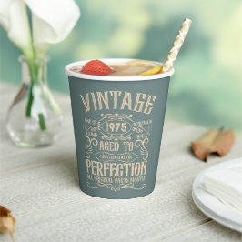 5パーソナライズされたヴィンテージ50歳の誕生日パーティー 紙コップ