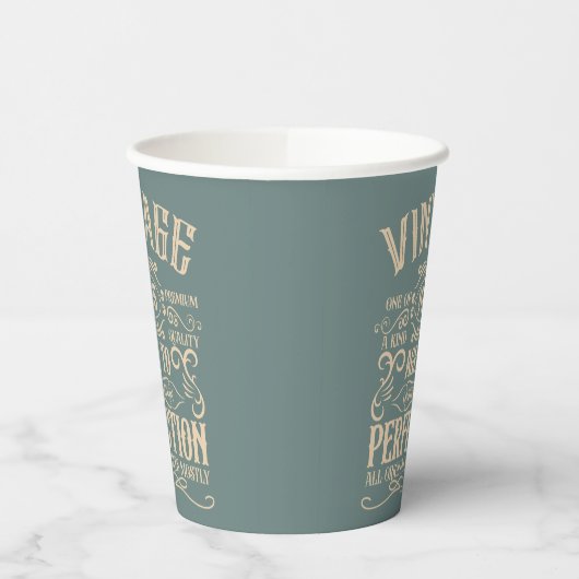 5パーソナライズされたヴィンテージ50歳の誕生日パーティー 紙コップ (左)