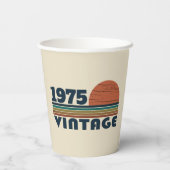 5パーソナライズされたヴィンテージ50歳の誕生日パーティー 紙コップ (裏面)