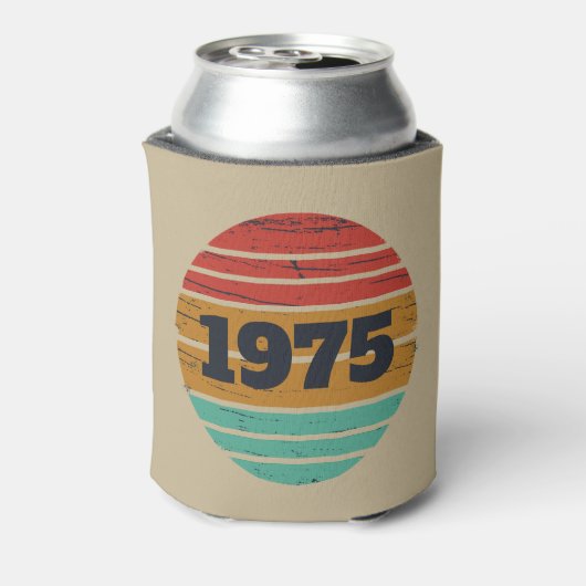 5パーソナライズされたヴィンテージ50歳の誕生日パーティー 缶クーラー (缶裏面)