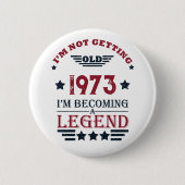 5パーソナライズされたヴィンテージ50歳の誕生日パーティー 缶バッジ (正面)