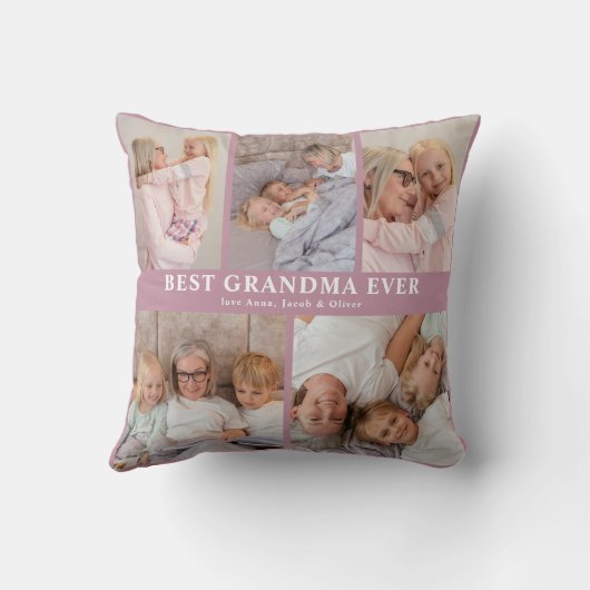 5パーソナライズされた写真最高のおばあちゃんエバーダスティバラ クッション (裏面)