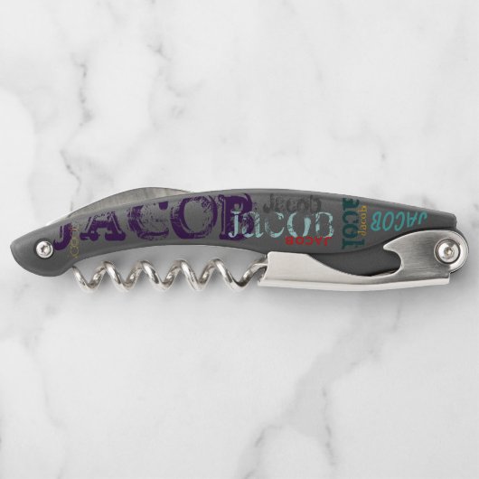 5パーソナライズされた文字のCorkscrewを繰り返す ソムリエナイフ (裏面)