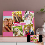 5パーソナライズされた枚のコラージュ(ピンク) ポスター<br><div class="desc">あなたの名前と写真と明るいピンクのポスター。このカスタム写真コラージュは白いお気に入りの枠で囲まれた写真の縁ど5枚で構成され、ピンク色の背景にセットされている。テンプレートは、写真と名前を追加するように設定され、白いスクリプトタイポグラフィで文字が入力される。フレームの有無にかかわらず、これは寝室、ホームオフィスなどのおもしろいフォトディスプレイである。</div>