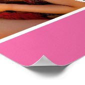 5パーソナライズされた枚のコラージュ（ピンク） ポスター (角)