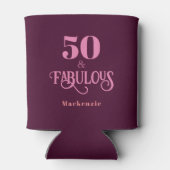 5パーソナライズされた歳と素晴らしいブルゴーニュ 缶クーラー (裏面)