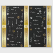 5パーソナライズされた歳のクリスマエレガントス ラッピングペーパー (フラット)