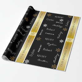 5パーソナライズされた歳のクリスマエレガントス ラッピングペーパー