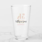 5パーソナライズされたKレース走文字 タンブラーグラス (裏面)