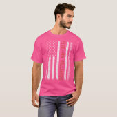 5ピンのビリヤード・アメリカ国旗7月4日 Tシャツ (正面フル)