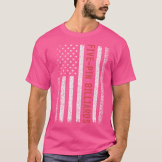 5ピンのビリヤード・アメリカ国旗7月4日 Tシャツ