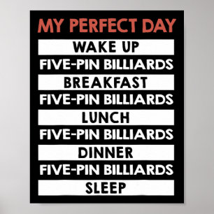 5ピンビリヤードMy Perfect Day 5ピンプレーヤー ポスター
