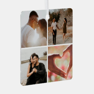 5フォトカスタムコラージュパーソナライズされた メタルオーナメント