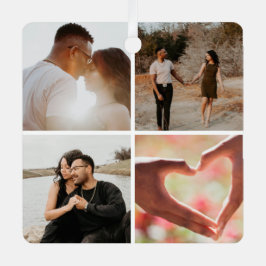 5フォトカスタムコラージュパーソナライズされた メタルオーナメント