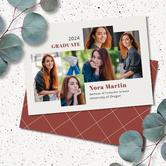 5フォトカレッジクリームオーバーン 案内状