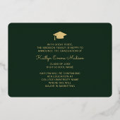 5フォトグラードコラージグリーン&ゴールドフォイルカード 箔招待状 (裏面)