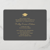 5フォトグラードコラージグレイ&ゴールドフォイルカード 箔招待状 (裏面)