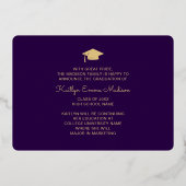 5フォトグラードコラージパープル&ゴールドフォイルカード 箔招待状 (裏面)