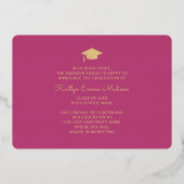 5フォトグラードコラージピンク&ゴールドフォイルカード 箔招待状 (裏面)